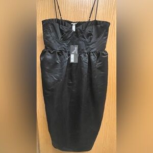 Elegant Black Satin Dress